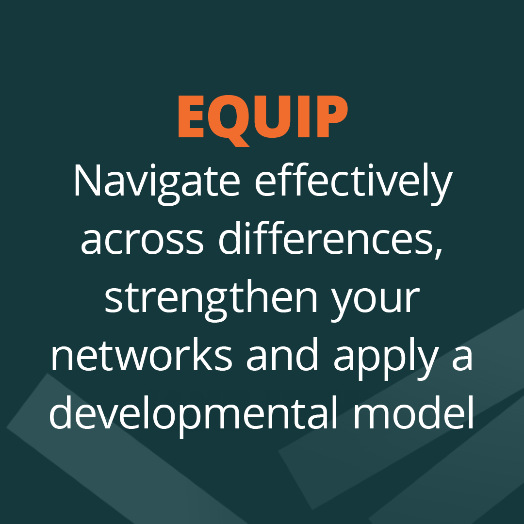 Equip: Navigate effectively across differences, strengthen your networks and apply a developmental model